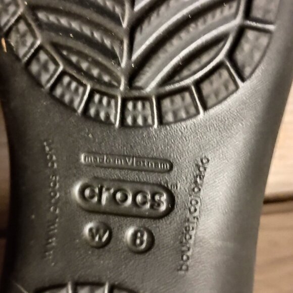 Crocs Kadee Ballet Flats Women Size 8 Black Round Toe Slip On - Picture 13 of 13